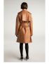 Classic modern trench coat oversized leather jacket